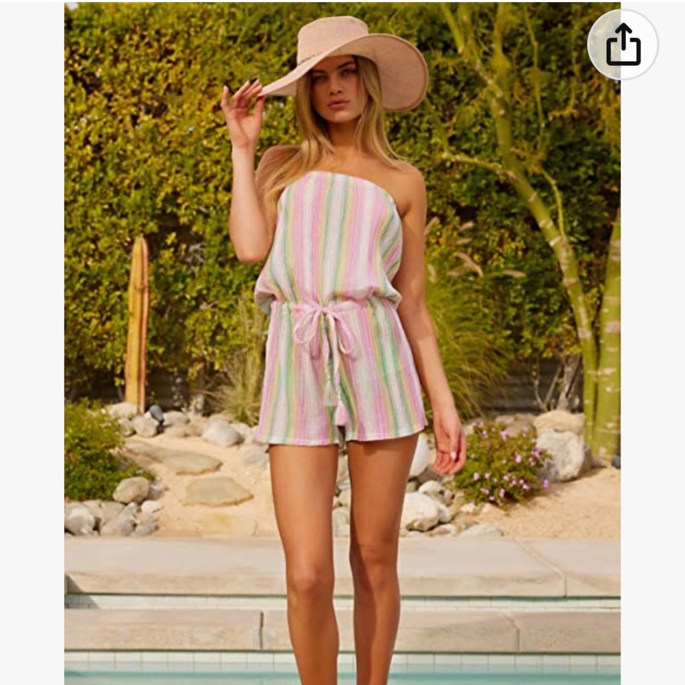 NWT BECCA Virtue strapless romper